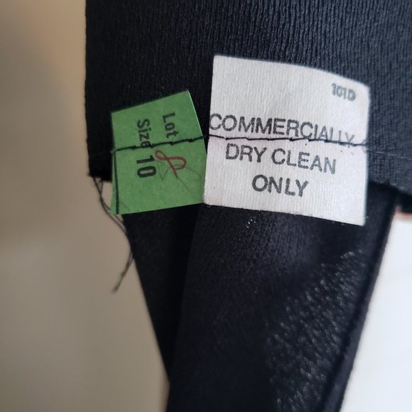 Vintage 70s black maxi dress with yellow/orange woven trim and gold sequins - Picture 8 of 8